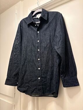 G. / GOOP / GWYN 100% cotton denim shirt - size 0 but overdized